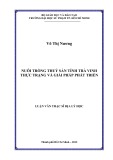 Luận văn Thạc sĩ Địa lý học: Nuôi trồng thủy sản tỉnh Trà Vinh thực trạng và giải pháp phát triển