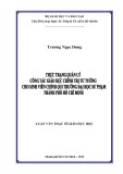 Luận văn Thạc sĩ Giáo dục học: Thực trạng quản lý công tác giáo dục chính trị tư tưởng cho sinh viên chính qui trường Đại học Sư phạm Thành phố Hồ Chí Minh