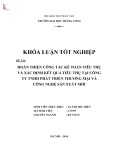 Khóa luận tốt nghiệp: Hoàn thiện công tác kế toán tiêu thụ và xác định kết quả tiêu thụ tại Công ty TNHH Phát triển Thương mại và Công nghệ sản xuất mới