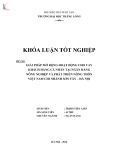 Khóa luận tốt nghiệp: Giải pháp mở rộng hoạt động cho vay khách hàng cá nhân tại Ngân hàng Nông nghiệp và Phát triển nông thôn Việt Nam Chi nhánh Sơn Tây – Hà Nội