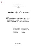 Khóa luận tốt nghiệp: Giải pháp nâng cao hiệu quả hoạt động kinh doanh của Công ty Trách nhiệm hữu hạn Năm Hải