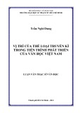 Luận văn Thạc sĩ Văn học: Vị trí của thể loại truyền kì trong tiến trình phát triển của Văn học Việt Nam