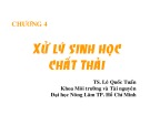 Bài giảng môn Công nghệ sinh học môi trường: Chương 4 - TS. Lê Quốc Tuấn