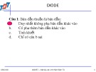 Bài giảng Vật liệu và linh kiện điện tử - Bài tập trắc nghiệm: Diode