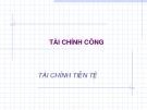 Bài giảng Tài chính tiền tệ: Tài chính công