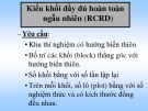 Bài giảng Phương pháp nghiên cứu cây trồng - Chương 5.2: Các kiểu thí nghiệm đơn yếu tố (tt)