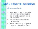 Bài giảng Tài chính tiền tệ: Ngân hàng trung ương