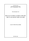 Luận án Tiến sĩ Luật học: Pháp luật về chống lao động cưỡng bức nhìn từ góc độ phát triển toàn diện