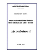 Luận án Tiến sĩ Kinh tế: Phương pháp thống kê tổng sản phẩm trong nước xanh (GDP xanh) ở Việt Nam