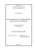 Luận án Tiến sĩ Luật học: Trách nhiệm pháp lý do vi phạm hợp đồng thương mại ở Việt Nam hiện nay