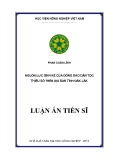 Luận án Tiến sĩ Kinh tế: Nguồn lực sinh kế của đồng bào dân tộc thiểu số trên địa bàn tỉnh Đắk Lắk