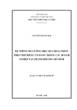 Luận án Tiến sỹ Kinh tế: Hệ thống đo lường hiệu quả hoạt động theo thẻ điểm cân bằng trong các doanh nghiệp tại thành phố Hồ Chí Minh