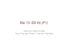 Bài giảng Cơ sở dữ liệu giải thuật: Bài 13 - Đồ thị (Phần 1)