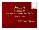 Bài giảng SALSA sàng lọc sự giới hạn về hoạt động và ý thức về sự an toàn