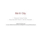 Bài giảng Cơ sở dữ liệu giải thuật: Bài 8 - Cây