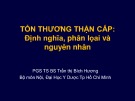 Bài giảng Tổn thương thận cấp: Định nghĩa, phân loại và nguyên nhân