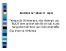 Bài thuyết trình Việc tham gia vào TMQT đem lại ít lợi ích đối với các nước đang phát triển hơn các nước phát triển