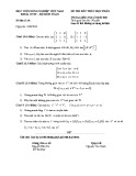 Để thi kết thúc học phần Đại số tuyến tính 18/06/2015 (Đề thi số 01)