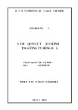 Tóm tắt Luận án Tiến sĩ Kinh tế: Cơ chế quản lý tài chính ở Tổng công ty sông Đà