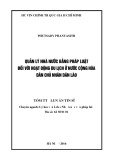 Tóm tắt Luận án Tiến sĩ: Quản lý nhà nước bằng pháp luật đối với hoạt động du lịch ở nước Cộng hòa dân chủ nhân dân Lào