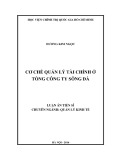 Luận án Tiến sĩ: Cơ chế quản lý tài chính ở tổng công ty sông Đà