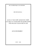 Luận án Tiến sĩ Kinh tế: Quản lý nhà nước nhằm phát triển các dịch vụ cơ bản đối với người nghèo trên địa bàn thành phố Hà Nội