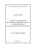 Luận án Tiến sĩ Xã hội học: Vai trò của gia đình, dòng họ đối với việc thực hiện nghĩa vụ quân sự của thanh niên hiện nay (nghiên cứu trường hợp huyện Ứng Hòa, thành phố Hà Nội)