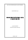 Luận án Tiến sĩ: Văn hóa chính trị Hồ Chí Minh - giá trị lý luận và thực tiễn