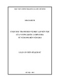 Luận án Tiến sĩ Lịch sử: Cuộc đấu tranh bảo vệ độc lập dân tộc của Vương quốc Campuchia từ năm 1993 đến năm 2013