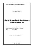 Tóm tắt Luận án Tiến sĩ Lịch sử: Công tác xây dựng Đảng của Đảng bộ Liên khu III từ năm 1948 đến năm 1954