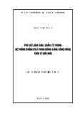 Luận án Tiến sĩ Triết học: Phụ nữ lãnh đạo, quản lý trong hệ thống chính trị ở vùng đồng bằng sông Hồng thời kỳ đổi mới