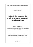 Luận án Tiến sĩ: Những vấn đề lý luận và thực tiễn về Quốc hội - cơ quan đại diện cao nhất của nhân dân Việt Nam