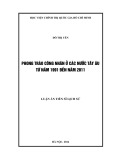 Luận án Tiến sĩ Lịch sử: Phong trào công nhân ở các nước Tây Âu từ năm 1991 đến năm 2011