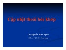 Bài giảng Cập nhật thoái hóa khớp