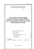 Sáng kiến kinh nghiệm: Hướng dẫn học viên sử dụng sách giáo khoa trong dạy học môn Lịch sử lớp 10