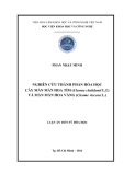 Luận án Tiến sỹ Hóa học: Nghiên cứu thành phần hóa học cây màn màn hoa tím (Cleome chelidonii L.F.) và màn màn hoa vàng (Cleome viscosa L.)