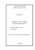 Tóm tắt Luận án Tiến sĩ Công nghệ thông tin: Nghiên cứu các kỹ thuật xây dựng nhân vật ảo