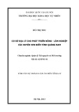 Tóm tắt dự thảo Luận án Tiến sĩ Địa lí: Cơ sở địa lý cho phát triển nông - lâm nghiệp các huyện ven biển tỉnh Quảng Nam