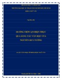 Luận văn Thạc sĩ Khoa học Ngữ văn: Hướng tiếp cận hiện thực qua sáng tác văn học của Nguyễn Huy Tưởng