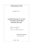 Luận án Thạc sĩ Khoa học hóa học: Giải thích tính chất của các chất vô cơ trong chương trình phổ thông trung học