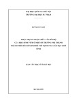 Luận án Thạc sĩ Tâm lý học: Thực trạng nhận thức và thái độ của học sinh PTTH ở một số trường nội thành thành phố Hồ Chí Minh đối với nội dung giáo dục giới tính