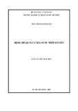 Luận án Tiến sĩ Sử học: Định chế quản lý nhà nước thời Nguyễn