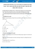 Giải bài tập Quan hệ giữa ba cạnh của một tam giác, bất đẳng thức tam giác SGK Hình học 7 tập 2