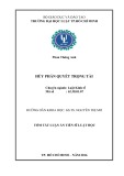 Tóm tắt Luận án Tiến sĩ Luật học: Hủy phán quyết trọng tài