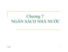 Bài giảng Kinh tế học vĩ mô - Chương 7: Ngân sách nhà nước