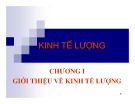 Bài giảng Kinh tế lượng - Chương 1: Giới thiệu về kinh tế lượng (2015)