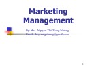 Lecture Marketing management: Chapter 1 – Nguyễn Thị Trang Nhung