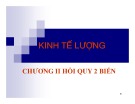 Bài giảng Kinh tế lượng - Chương 2: Hồi quy 2 biến (2015)