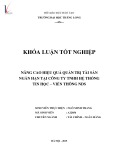 Khóa luận tốt nghiệp: Nâng cao hiệu quả quản trị tài sản ngắn hạn tại Công ty TNHH Hệ thống Tin học - Viễn thông NDS