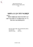 Khóa luận tốt nghiệp: Hoàn thiện kế toán nguyên vật liệu tại công ty Cổ phần Đầu tư và Thương mại Minh Quân